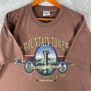 Vintage Mountain Tower Hot Springs Arkansas Graphic T Shirt‎ Mens XL